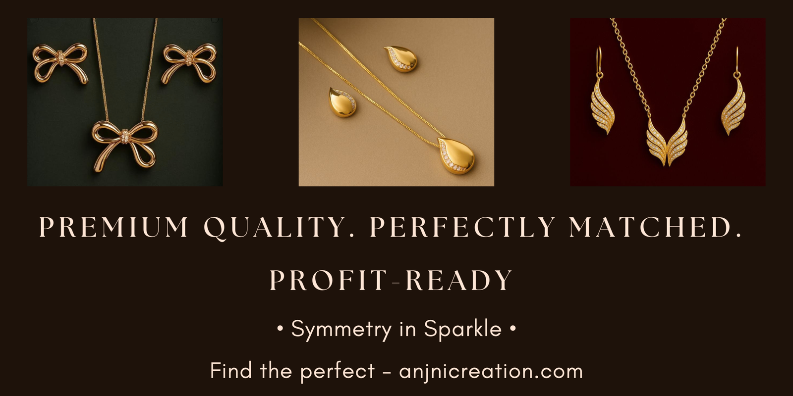 KiyuZiyu Anti-tarnish Gold Plated Combo Set 