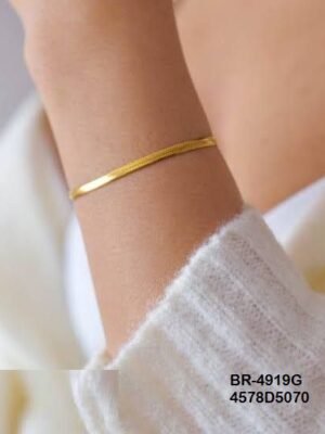 BR-4919G Anti-Tarnish Stainless Steel Chain Bracelets