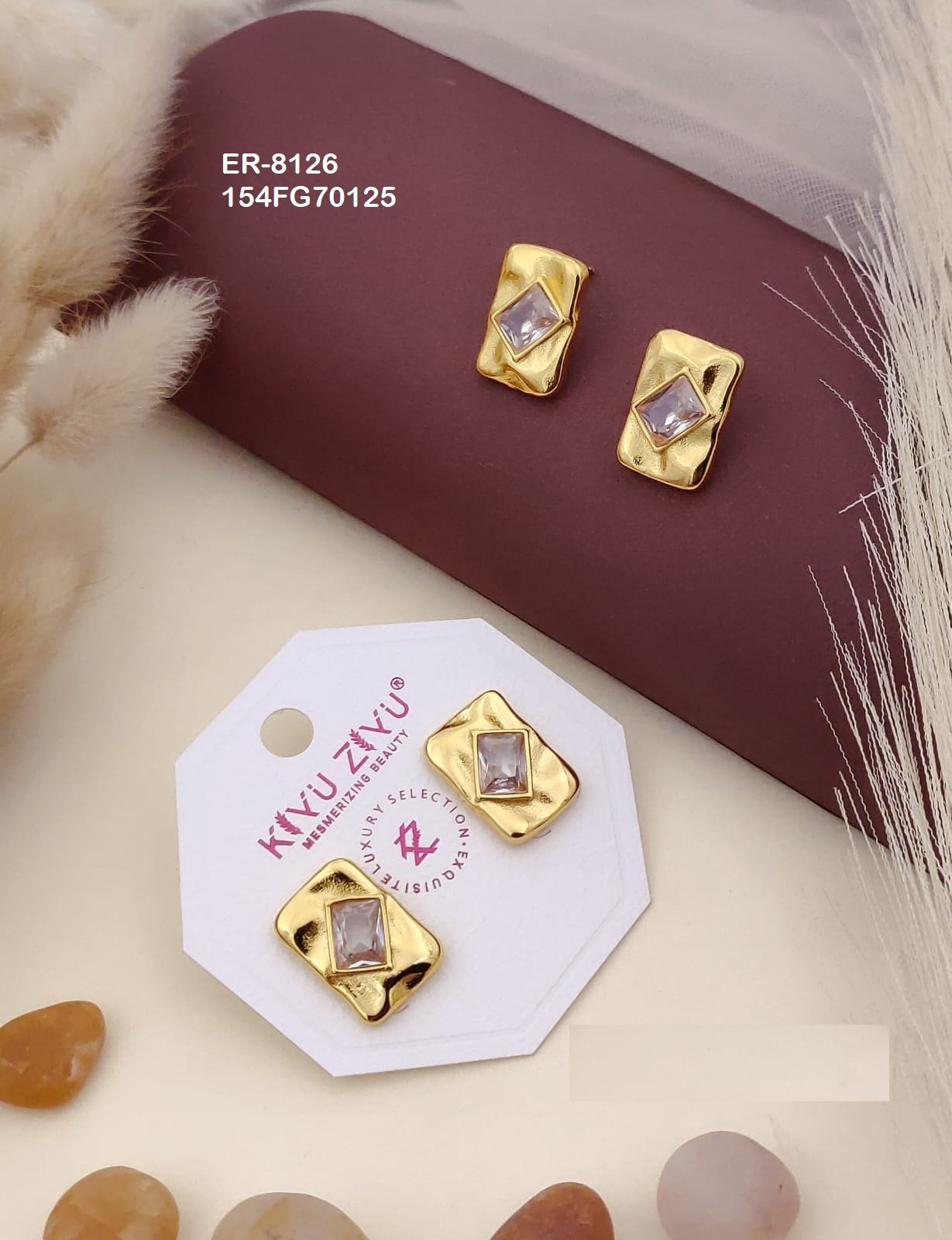 ER-8126 Anti-Tarnish Stainless Steel Earrings