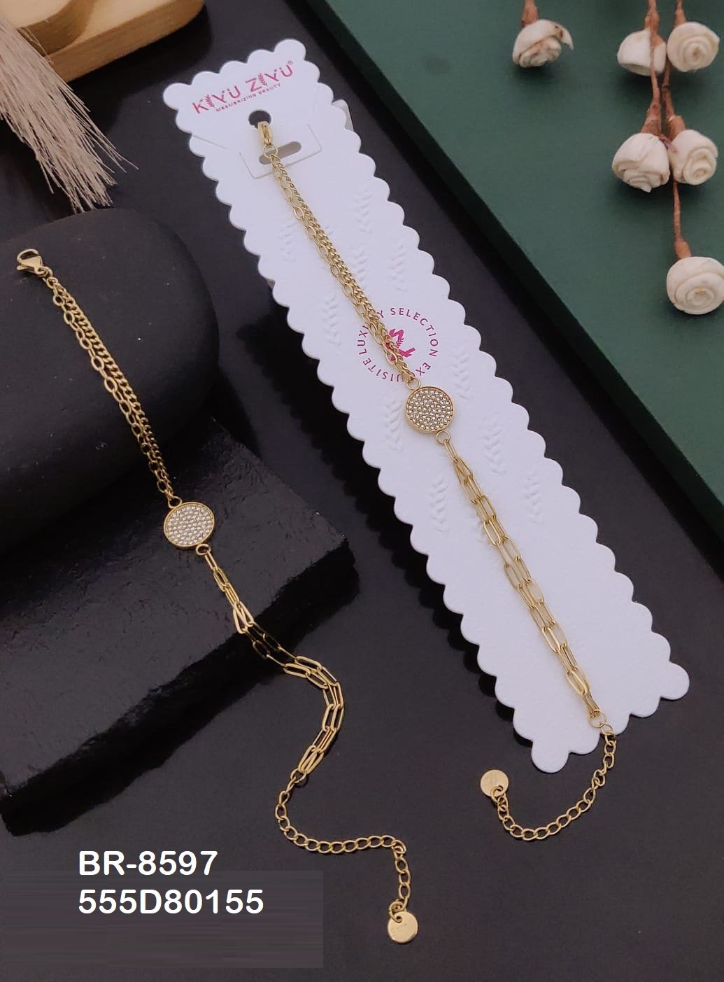 BR-8597 Anti-Tarnish Stainless Steel Chain Bracelets