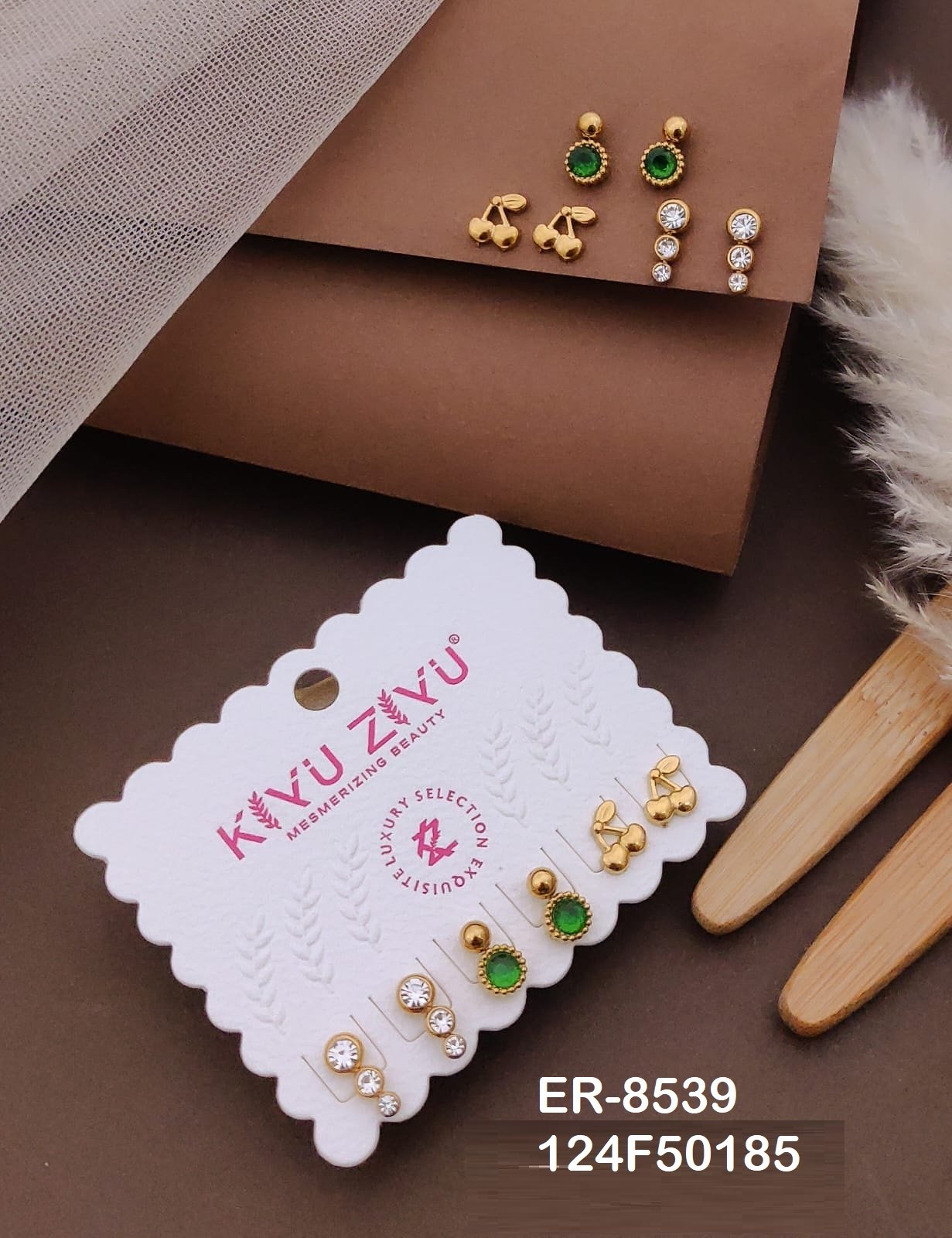 ER-8539 Anti-Tarnish Stainless Steel Earrings