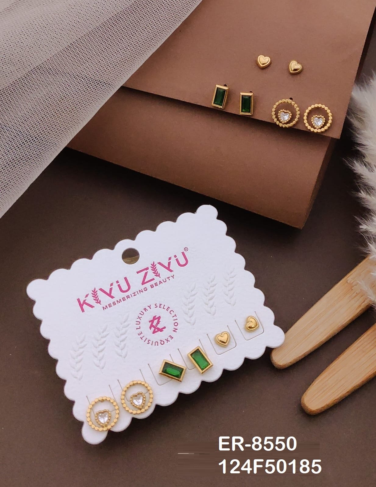 ER-8550 Anti-Tarnish Stainless Steel Earrings