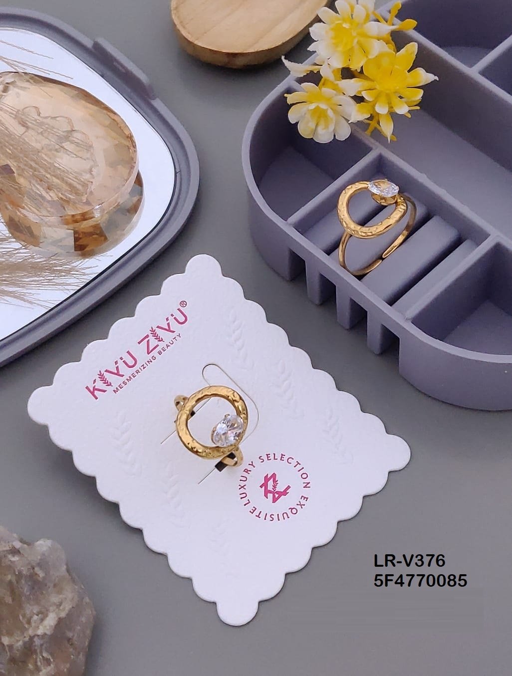 LR-V376 Anti-Tarnish Stainless Steel Rings