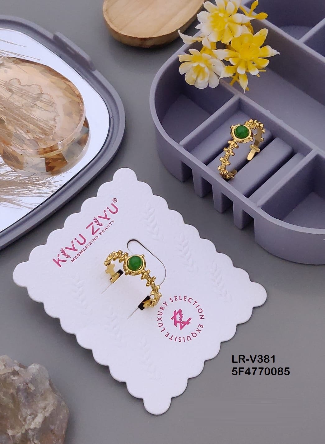 LR-V381 Anti-Tarnish Stainless Steel Rings