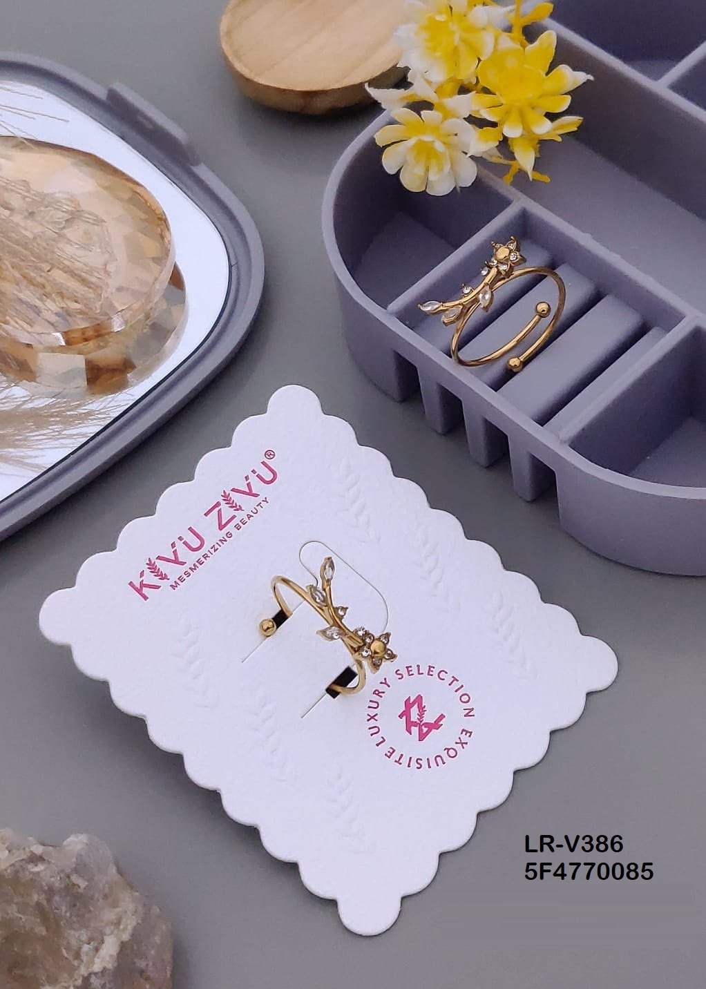 LR-V386 Anti-Tarnish Stainless Steel Rings