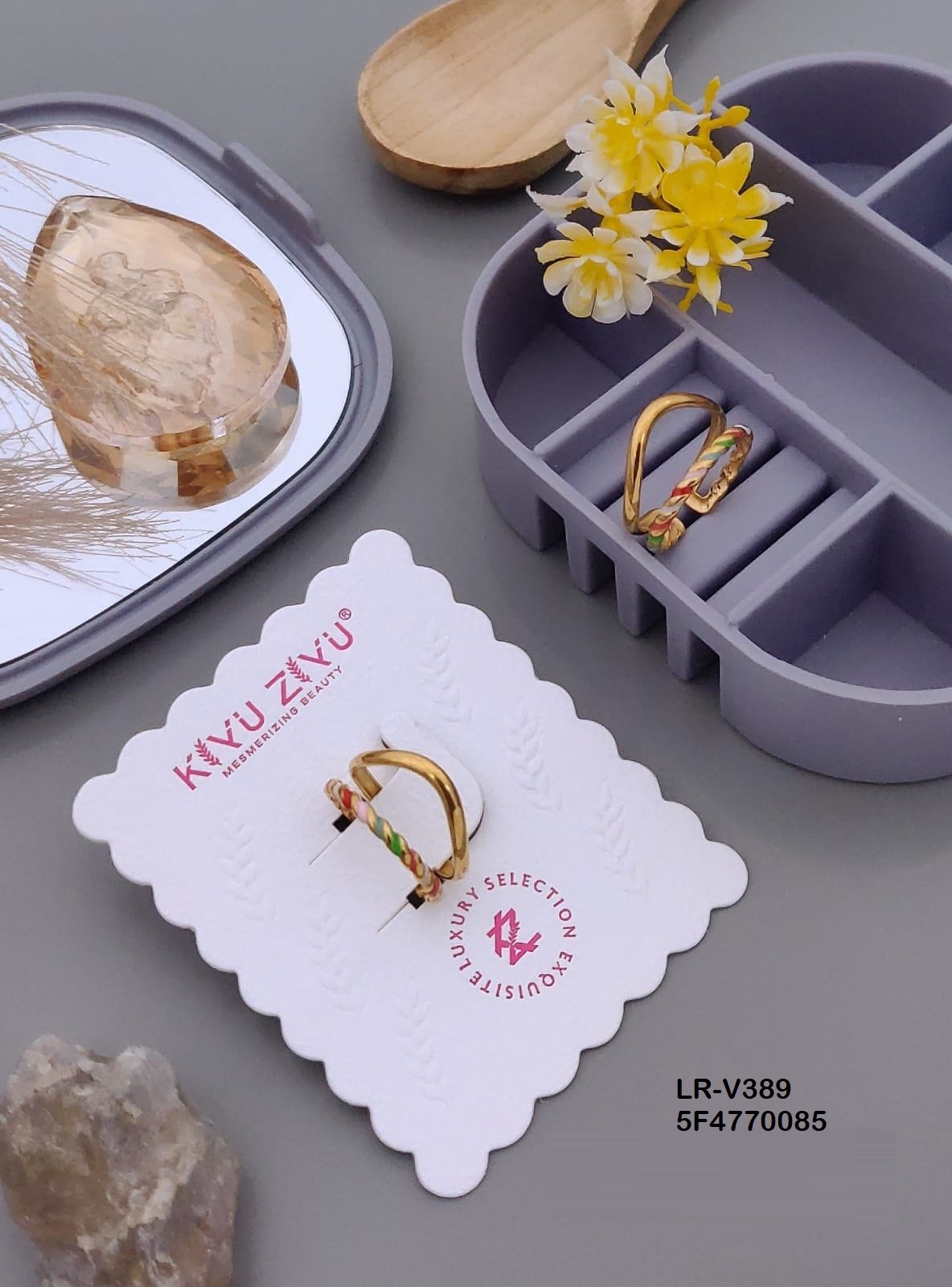 LR-V389 Anti-Tarnish Stainless Steel Rings