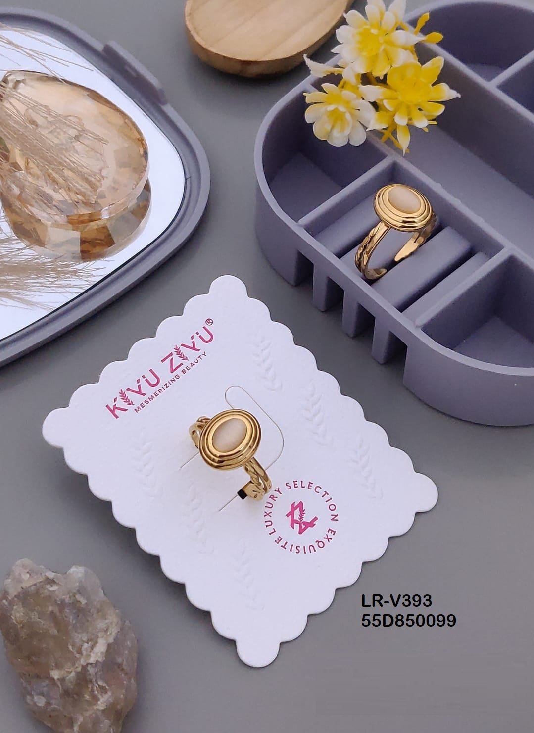 LR-V393 Anti-Tarnish Stainless Steel Rings