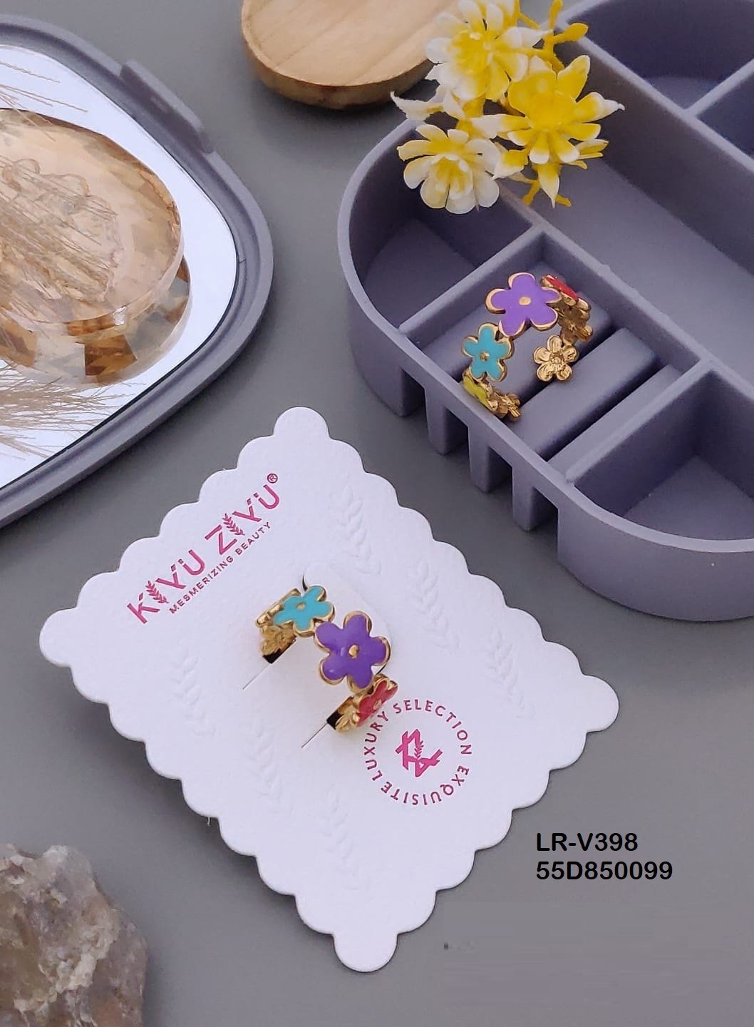 LR-V398 Anti-Tarnish Stainless Steel Rings