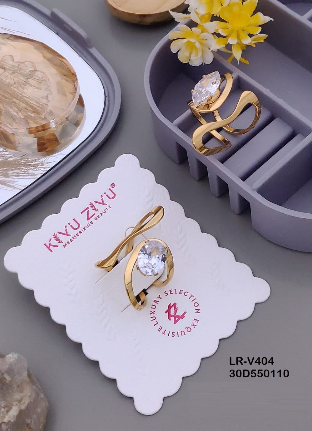 LR-V404 Anti-Tarnish Stainless Steel Rings