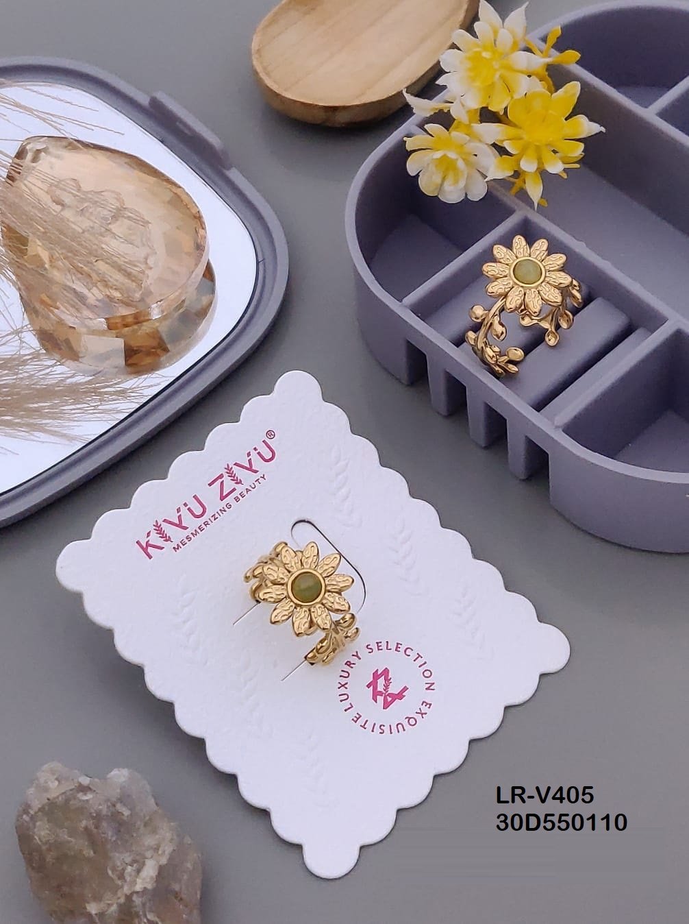 LR-V405 Anti-Tarnish Stainless Steel Rings