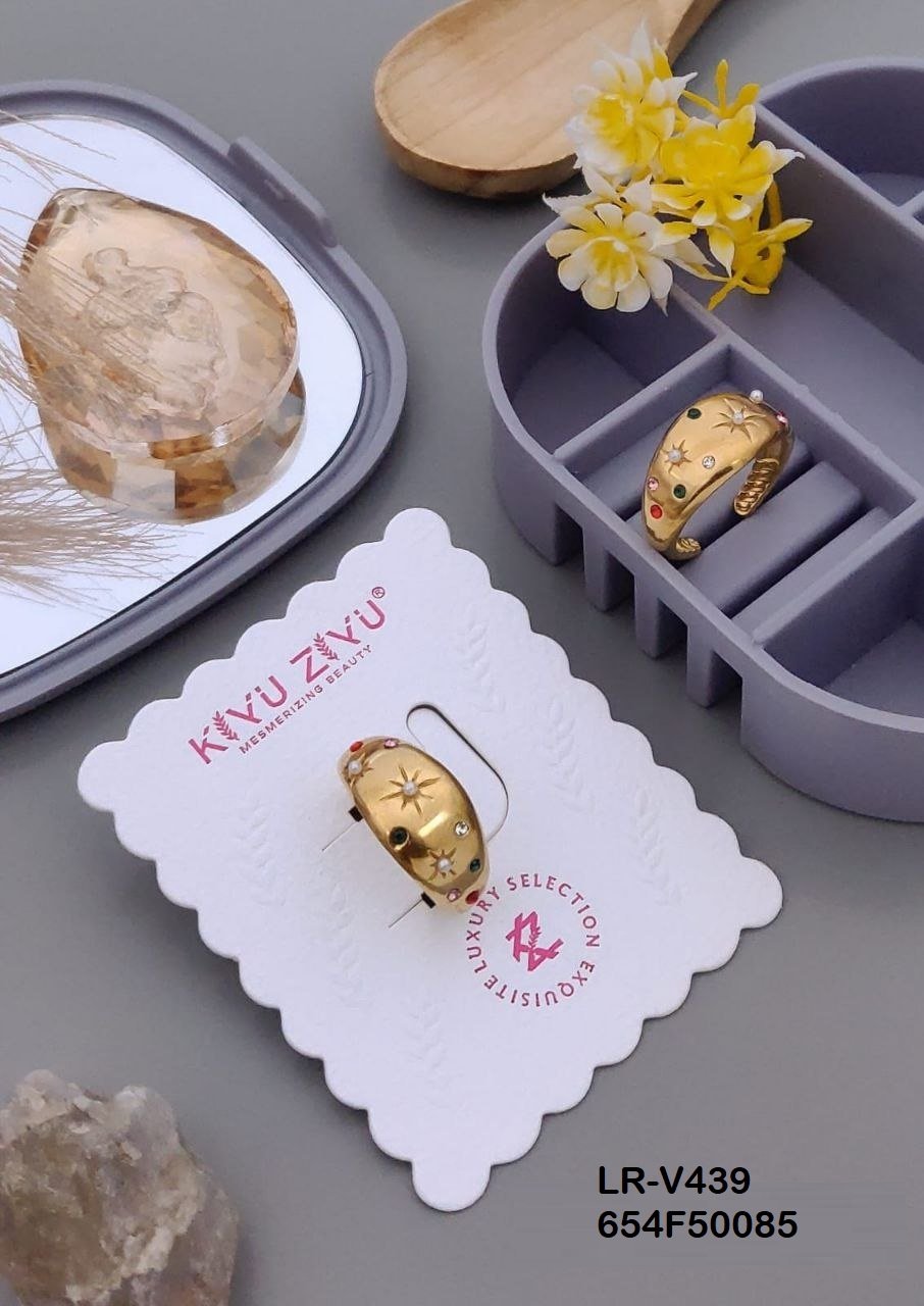 LR-V439 Anti-Tarnish Stainless Steel Free Size Rings