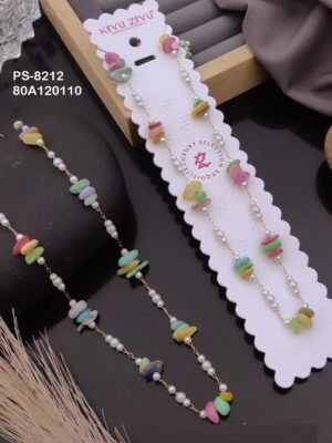 PS-8212 Anti-Tarnish Stainless Steel Crystal Necklace