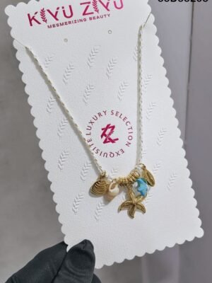 PS-8372 Anti-Tarnish Stainless Steel Crystal Necklace