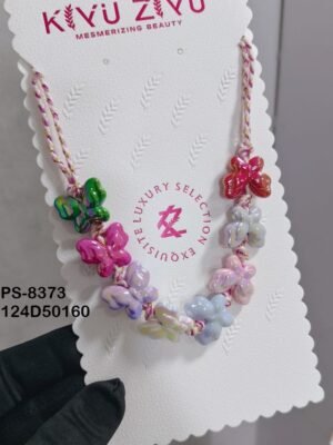 PS-8373 Anti-Tarnish Stainless Steel Crystal Necklace