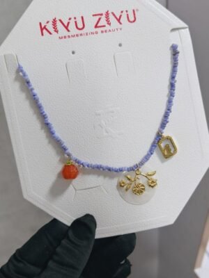 PS-8376 Anti-Tarnish Stainless Steel Crystal Necklace