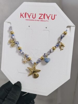 PS-8377 Anti-Tarnish Stainless Steel Crystal Necklace