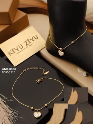 ANK-8833 Anti-Tarnish Stainless Steel Free Size  Anklets
