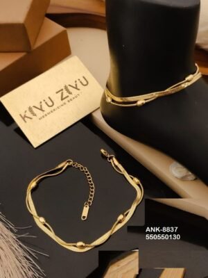 ANK-8837 Anti-Tarnish Stainless Steel Free Size  Anklets