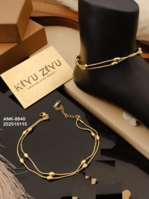 ANK-8840 Anti-Tarnish Stainless Steel Free Size  Anklets