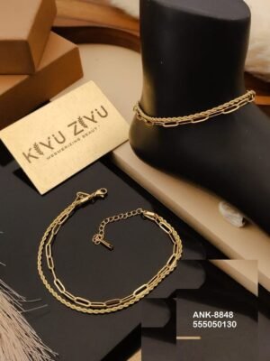 ANK-8848 Anti-Tarnish Stainless Steel Free Size  Anklets