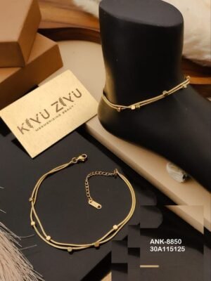 ANK-8850 Anti-Tarnish Stainless Steel Free Size  Anklets