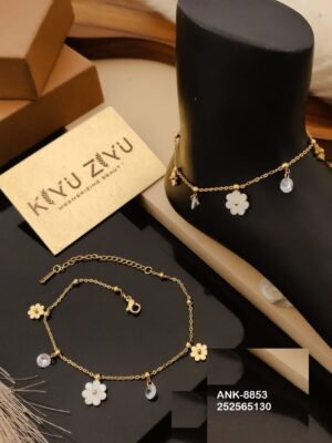 ANK-8853 Anti-Tarnish Stainless Steel Free Size  Anklets