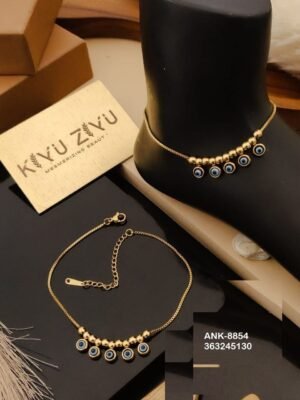 ANK-8854 Anti-Tarnish Stainless Steel Free Size  Anklets