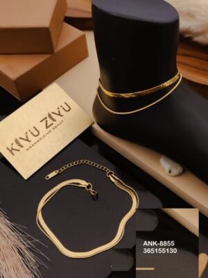 ANK-8855 Anti-Tarnish Stainless Steel Free Size  Anklets