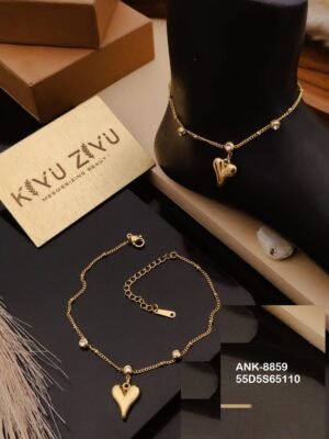 ANK-8859 Anti-Tarnish Stainless Steel Free Size  Anklets