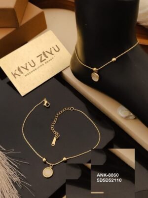 ANK-8860 Anti-Tarnish Stainless Steel Free Size  Anklets