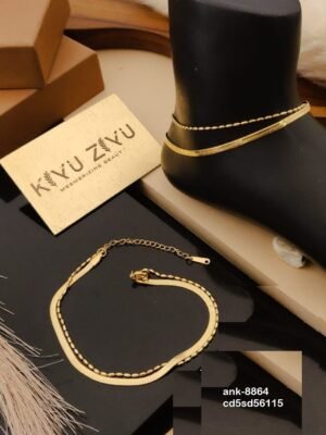 ANK-8864 Anti-Tarnish Stainless Steel Free Size  Anklets