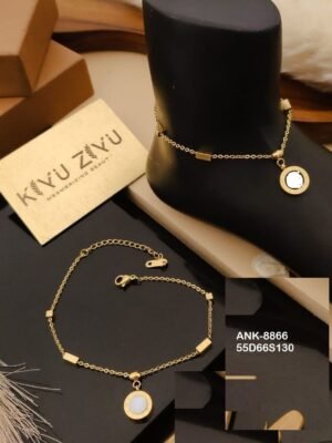 ANK-8866 Anti-Tarnish Stainless Steel Free Size  Anklets