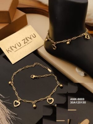 ANK-8869 Anti-Tarnish Stainless Steel Free Size  Anklets