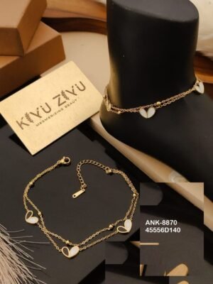 ANK-8870 Anti-Tarnish Stainless Steel Free Size  Anklets