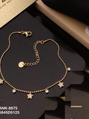 ANK-8875 Anti-Tarnish Stainless Steel Free Size  Anklets