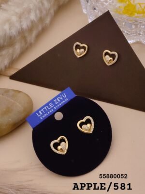 APPLE-581 Anti Tarnish Impoted Gold Plated  STUDS