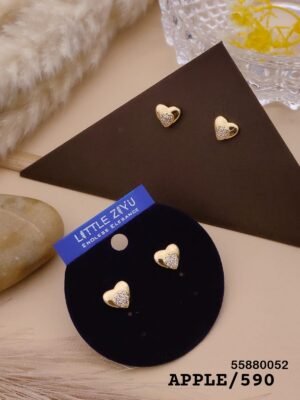 APPLE-590 Anti Tarnish Impoted Gold Plated  STUDS