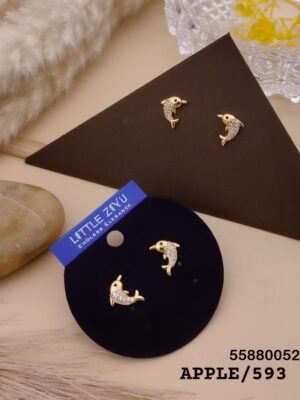 APPLE-593 Anti Tarnish Impoted Gold Plated  STUDS