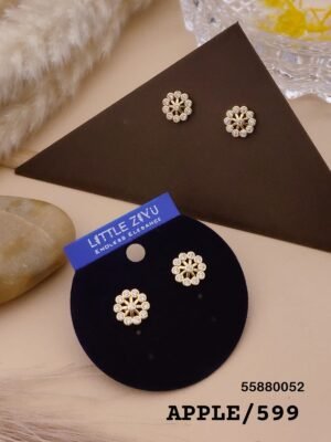 APPLE-599 Anti Tarnish Impoted Gold Plated  STUDS