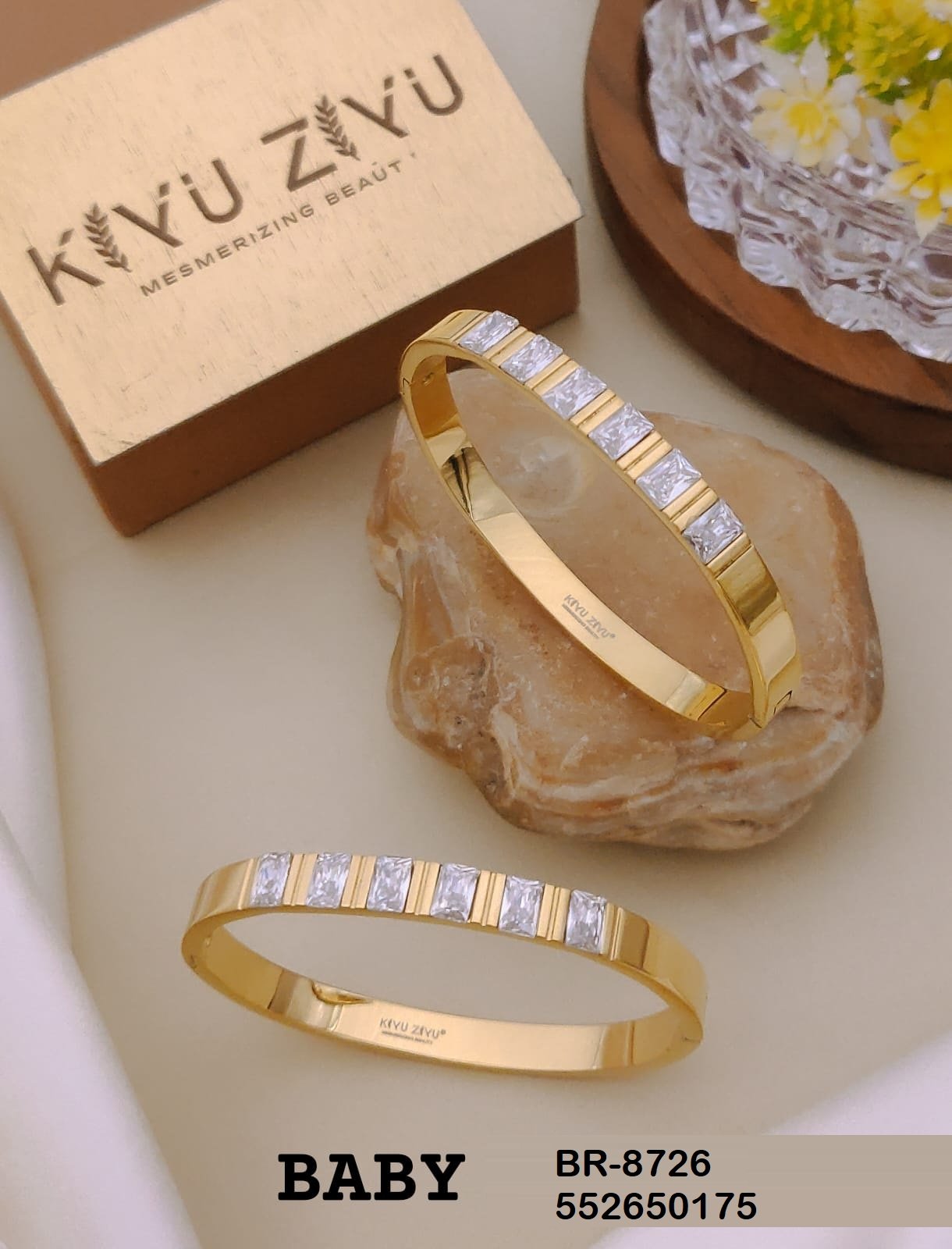 BB-8726 Anti-Tarnish Stainless Steel Bracelet Baby Size