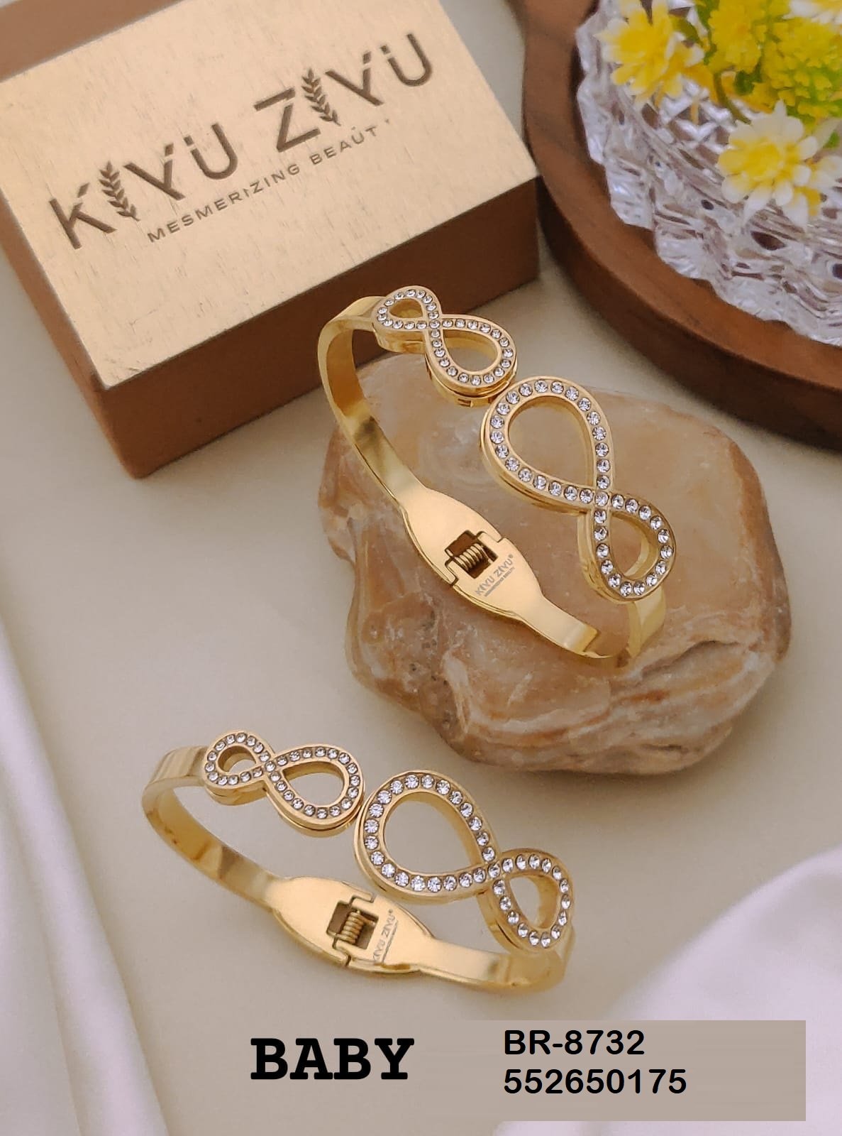 BB-8732 Anti-Tarnish Stainless Steel Bracelet Baby Size