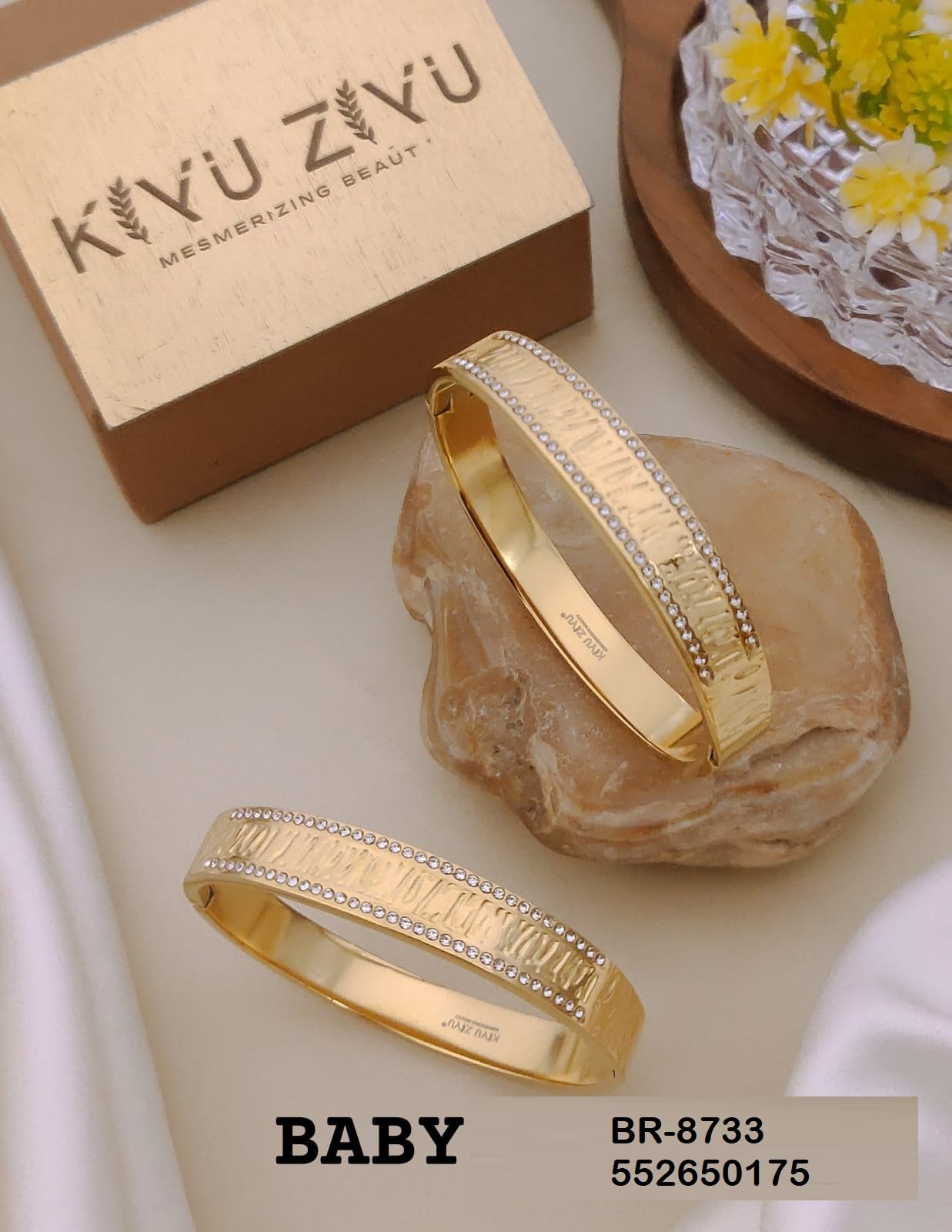 BB-8733 Anti-Tarnish Stainless Steel Bracelet Baby Size