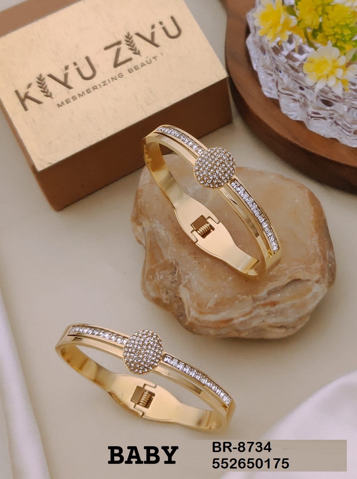 BB-8734 Anti-Tarnish Stainless Steel Bracelet Baby Size