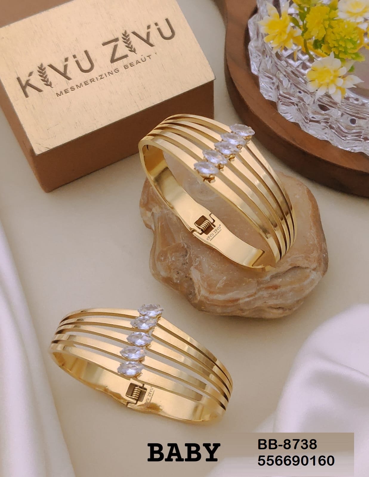 BB-8738 Anti-Tarnish Stainless Steel Bracelet Baby Size