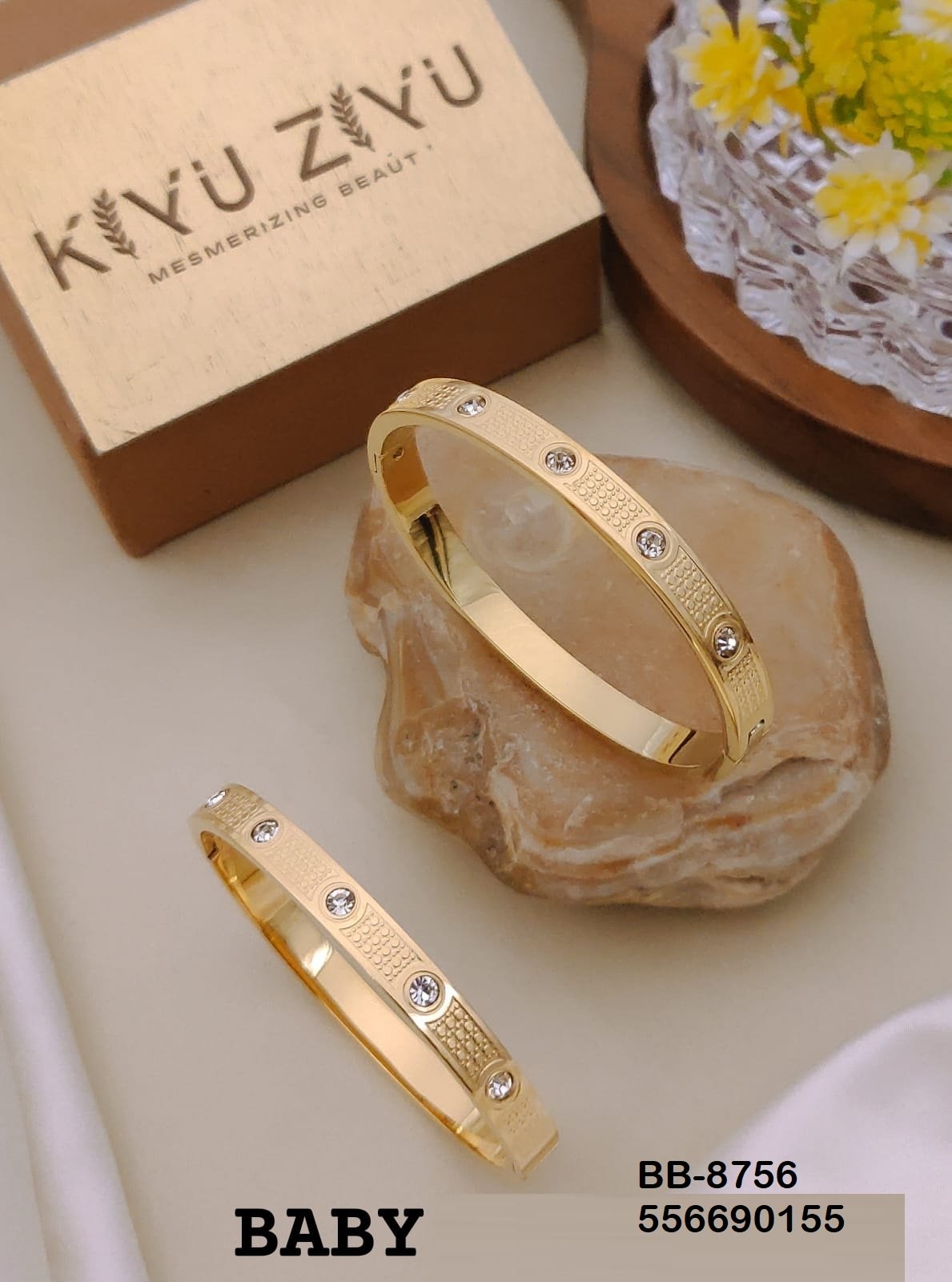 BB-8756 Anti-Tarnish Stainless Steel Bracelet Baby Size