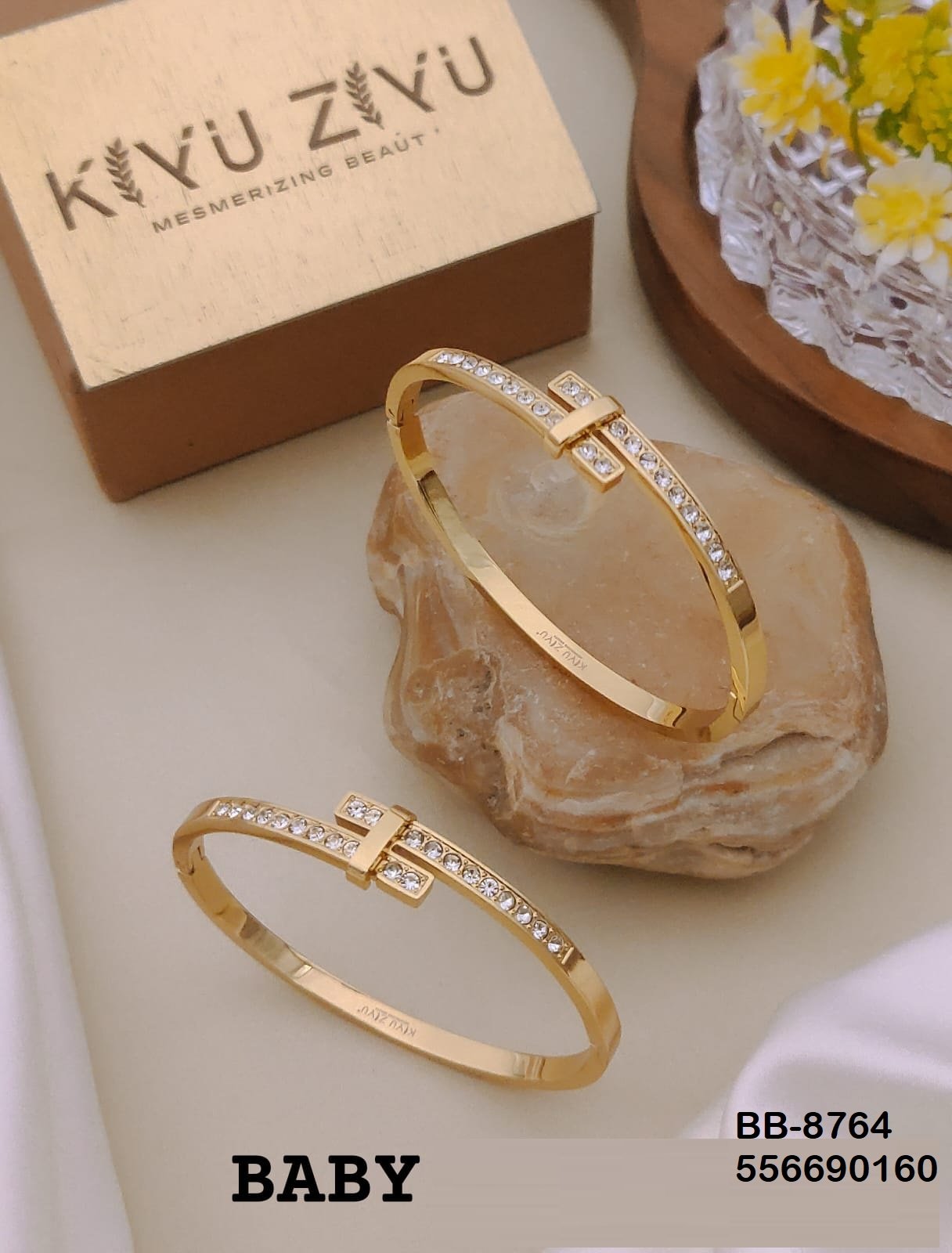 BB-8764 Anti-Tarnish Stainless Steel Bracelet Baby Size