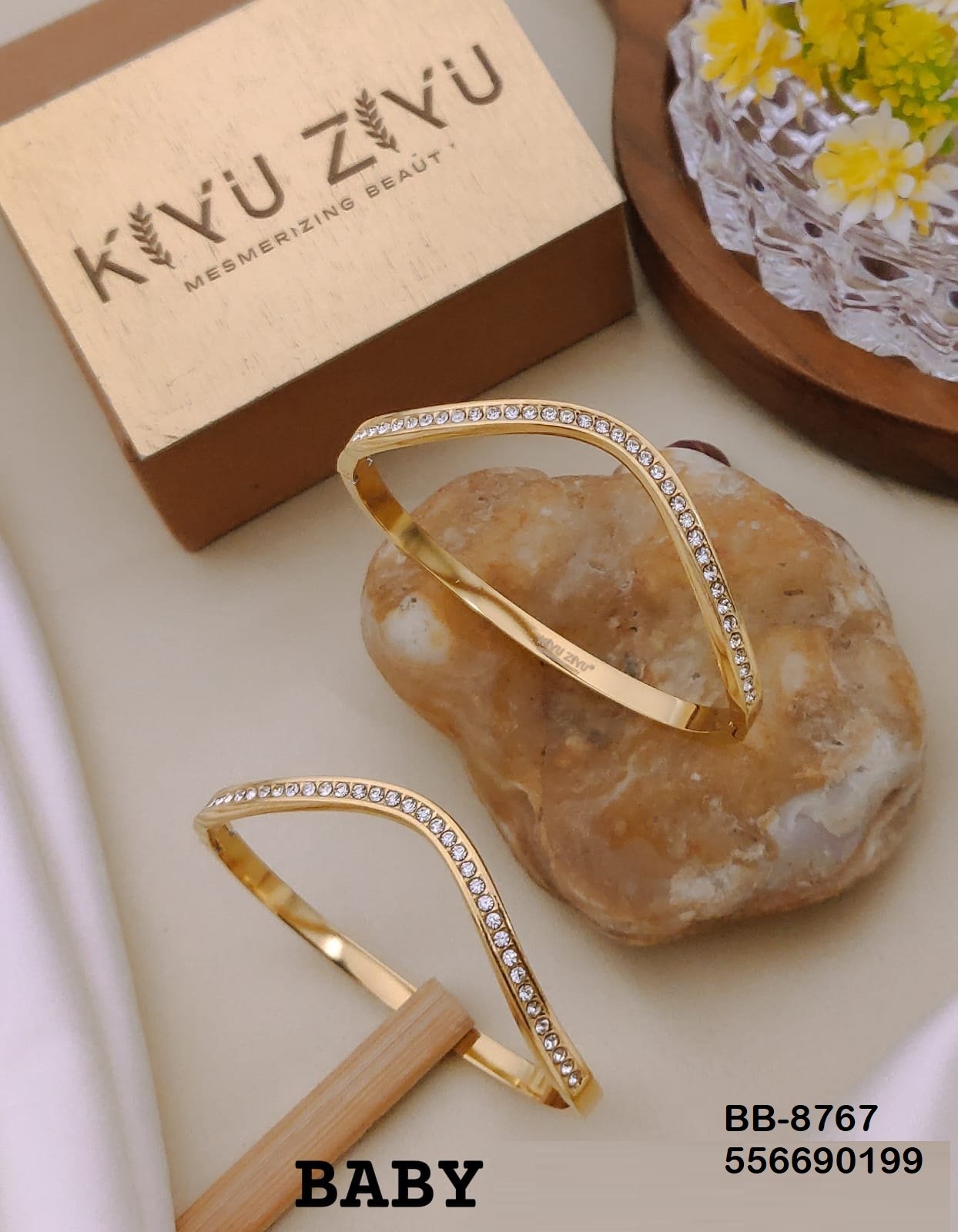 BB-8767 Anti-Tarnish Stainless Steel Bracelet Baby Size