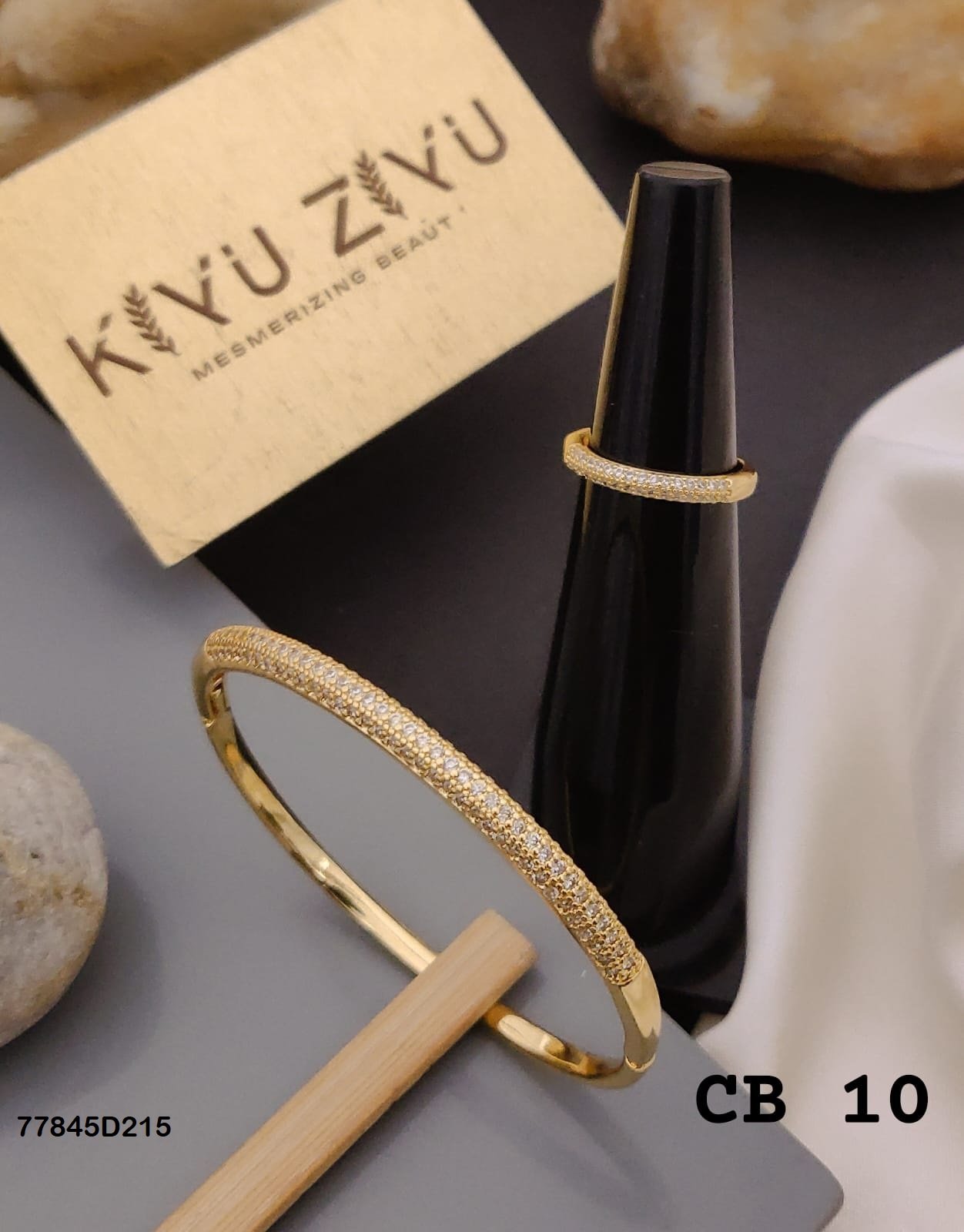 CB-10 Anti Tarnish Bracelet With Rings KADA