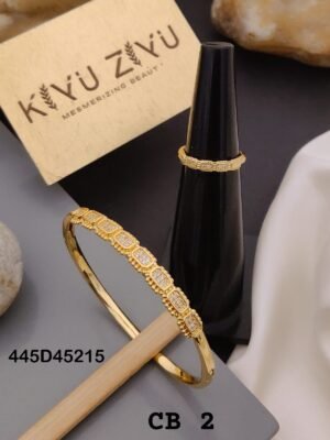 CB-2 Anti Tarnish Bracelet With Rings  KADA