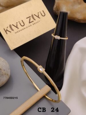 CB-24 Anti Tarnish Bracelet With Rings  KADA